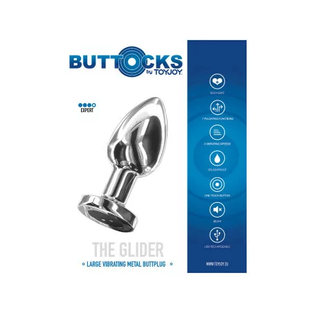 Plug Vibrante de Metal - The Glider Large (10,2 x 4,1 cm) - Toy Joy (44,90 €) | Poppers Express