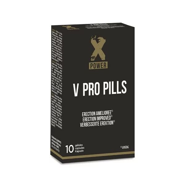 Estimulante Activador de Erección y Retardante - V Pro Pills (10 cápsulas) - XPower (33,90 €) | Poppers Express