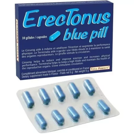 Erectonus Blauwe Pillen - 10 capsules - Vital Perfect (€ 35,89) | Poppers Express