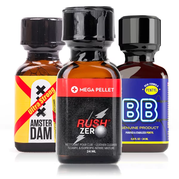 Pack Romeo : 3 Poppers Aphrodisiaques (Pentyl) - (42,75 €) | Poppers Express