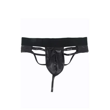 Black Strappy Wetlook Thong - (€14.90) | Poppers Express