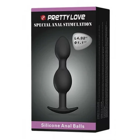 Plug Estimulante Bolas Dobles - Bolas Anales 12,5 cm - Pretty Love (13,79 €) | Poppers Express