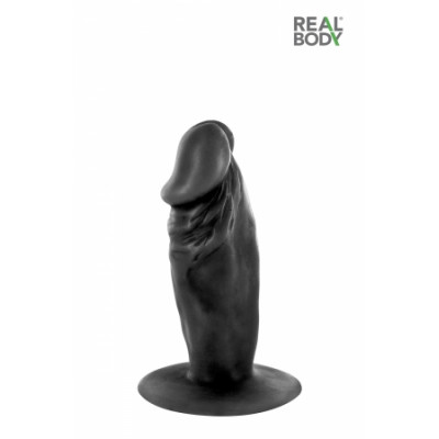 Black Realistic Penis Plug 11 cm - Real Tim