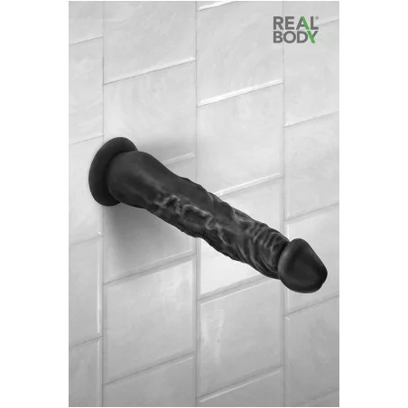 Consolador realista 21 cm negro - Real Justin - Real Body (22,49 €) | Poppers Express