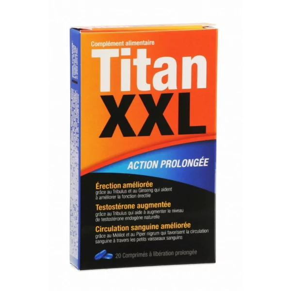 Activateur d'érection longue durée - Titan XXL 20 comprimés - Labophyto (9,82 €) | Poppers Express