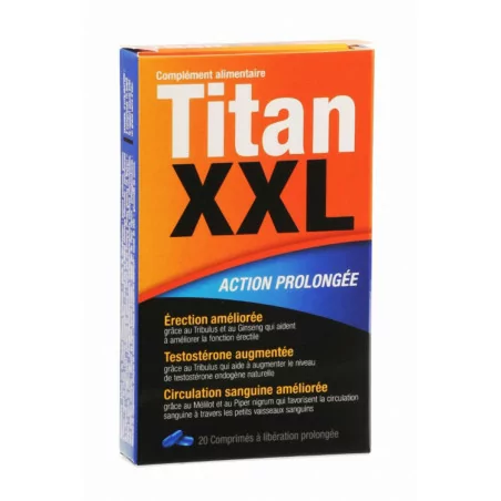 Activateur d'érection longue durée - Titan XXL 20 comprimés - Labophyto (9,82 €) | Poppers Express