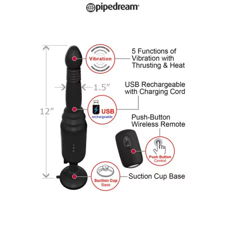 Automatic Thrusting Remote Control Dildo - Vibrating Ass Thruster - Pipedream (€118.02) | Poppers Express