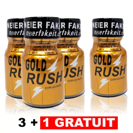 Gold Rush - 4 Pack (1 free bottle included) - Poppers Rush (€35.90) | Poppers Express