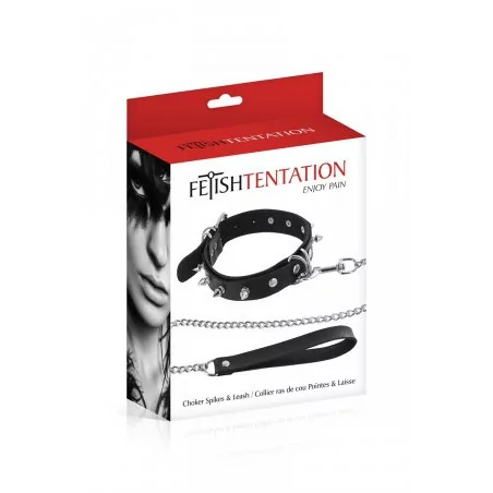 Collier à Pointes & laisse - Fetish Tentation - Fetish Tentation (21,52 €) | Poppers Express