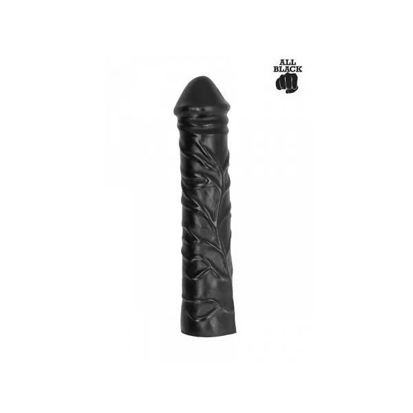 Black Vinyl Dildo 33 cm x 6.5 cm - AllBlack - All Black (€37.49) | Poppers Express