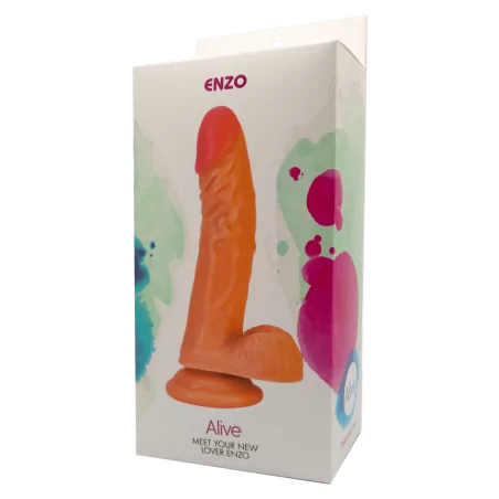 Enzo - Dildo a ventosa XL 21 cm x 4,3 cm - Alive (24,64 €) | Poppers Express