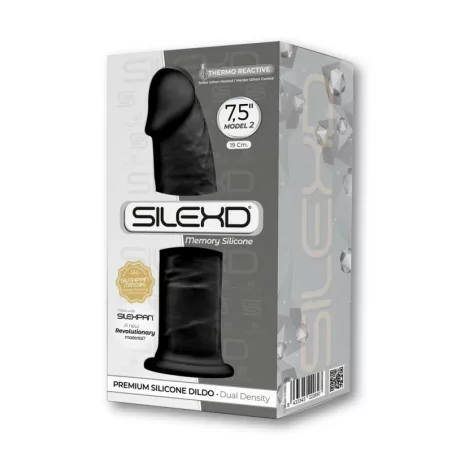 SilexD 19cm Black: Thermo-reactive Realistic Touch Dildo - SilexD (€38.68) | Poppers Express