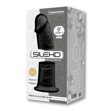 SilexD 23cm Negro: Consolador Táctil Realista Termorreactivo - SilexD (58,51 €) | Poppers Express