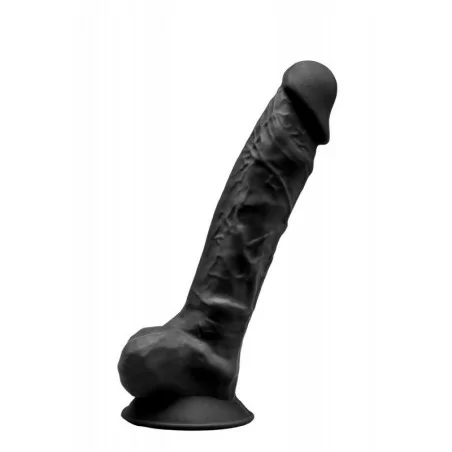 SilexD 23cm Noir : Gode Toucher Réaliste Thermo-réactif avec Testicules - SilexD (49,00 €) | Poppers Express