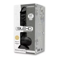 SilexD 24cm Black: Ultra Realistic Thermo-reactive Dildo with Testicles - SilexD (€45.52) | Poppers Express