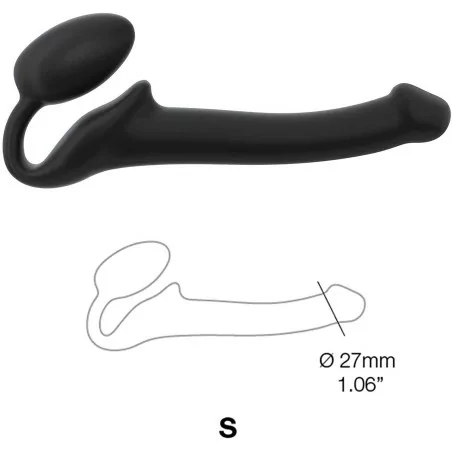 Consolador anatómico con correa negro Strap-on-Me - (54,50 €) | Poppers Express