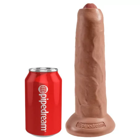 Dildo met intrekbare voorhuid 23,5 cm - King Cock - Pipedream (€ 48,60) | Poppers Express