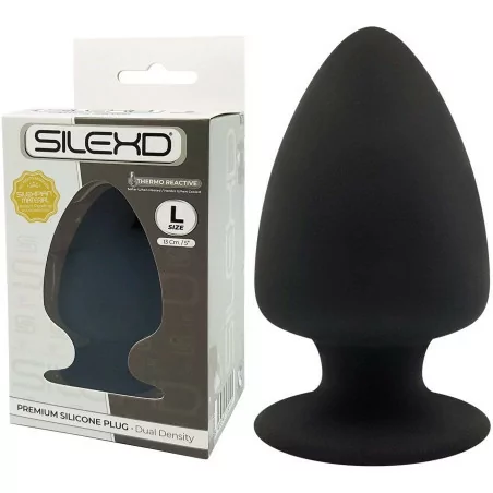 Thermo-reactieve dubbele densiteit grote buttplug - L 13cm Ø 7,2cm - SilexD (€ 24,69) | Poppers Express