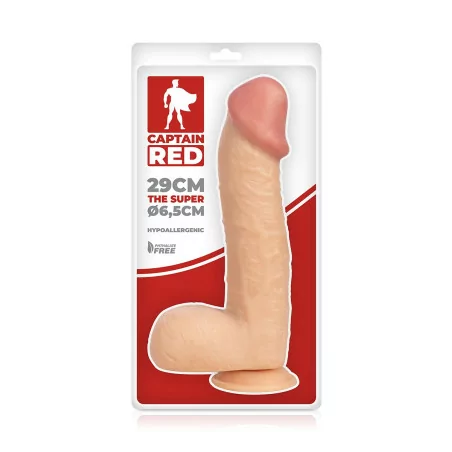 De superrealistische XXL-dildo 29 x 6,5 cm - Captain red (€ 39,57) | Poppers Express