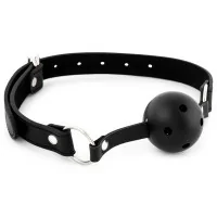 Black Leather Gag Ball - Ouch! (€17.80) | Poppers Express