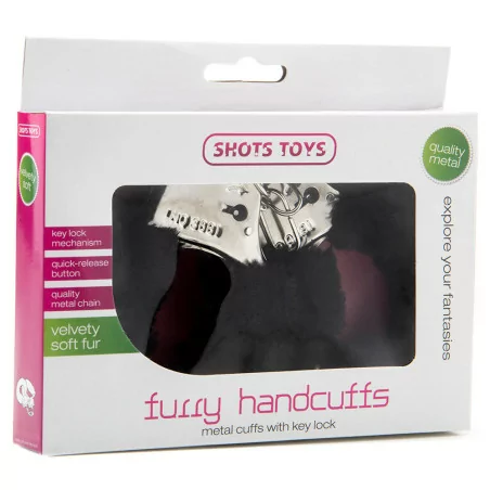 Esposas de pelo Shots - negro - Shots Toys (6,69 €) | Poppers Express