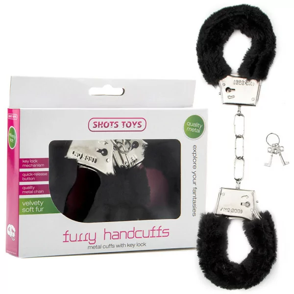 Shots fur handcuffs - black - Shots Toys (€6.69) | Poppers Express