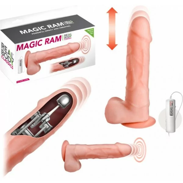 Heen en weer dildo 21 cm - Magic Ram - Real Body (€ 75,37) | Poppers Express