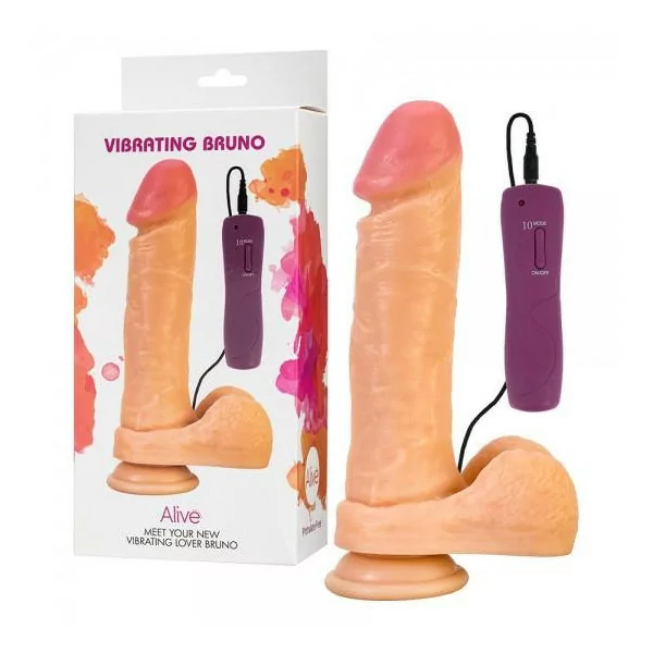 Dildo 10 Modalità Vibranti 22cm - Bruno - Alive (28,76 €) | Poppers Express