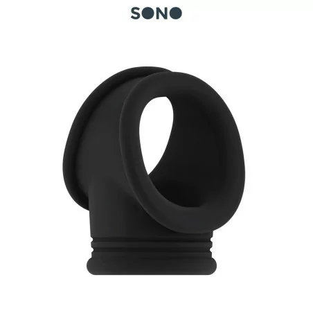 Anillo para el Pene Negro con Estirador de Bolas - SONO 48 - SONO (14,78 €) | Poppers Express