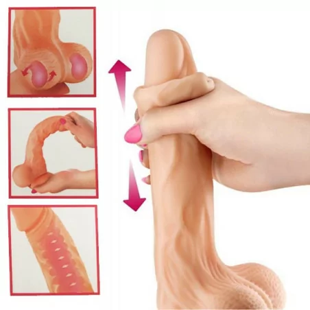 Ultra-realistische dildo 21cm met glijdende voorhuid - Real Brad - Real Body (€ 58,51) | Poppers Express