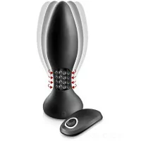 Plug Télécommandé à Billes rotatives massantes - Black Empire - Black Empire (87,27 €) | Poppers Express