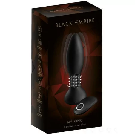 Plug Télécommandé à Billes rotatives massantes - Black Empire - Black Empire (87,27 €) | Poppers Express