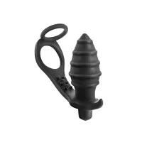 Anal Plug 10 Vibrating Modes & Double Cockring - Blue Junker (€29.55) | Poppers Express