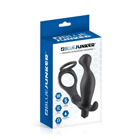 Anillo para el pene y estimulador vibratorio de próstata - Blue Junker (34,61 €) | Poppers Express