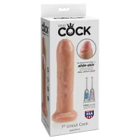 Dildo 17,5 cm met glijdende voorhuid - King Cock - Pipedream (€ 34,71) | Poppers Express