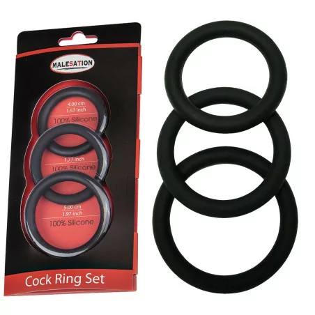 Set 3 CockRings silicone - Malesation (9,82 €) | Poppers Express