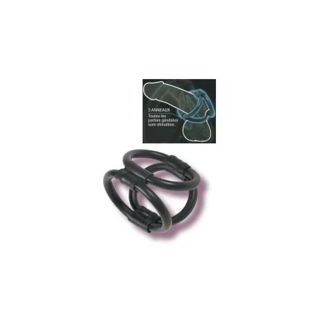 Tri3ring - Cockring Cage driedubbele ringen - Seven Créations (€ 12,79) | Poppers Express