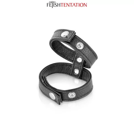 Anillo doble de cuero vegano para el pene - Fetish Tentation - Fetish Tentation (7,83 €) | Poppers Express