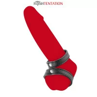 Doppio anello fallico in pelle vegana - Tentazione fetish - Fetish Tentation (7,83 €) | Poppers Express