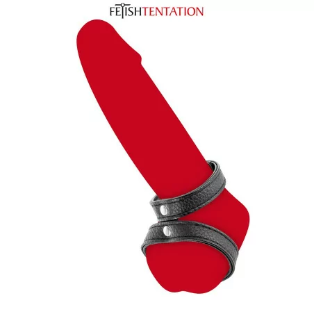 Anillo doble de cuero vegano para el pene - Fetish Tentation - Fetish Tentation (7,83 €) | Poppers Express