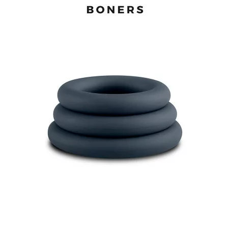 Kit de 3 Cockrings 3 Diamètres - Boners - Boners (19,82 €) | Poppers Express