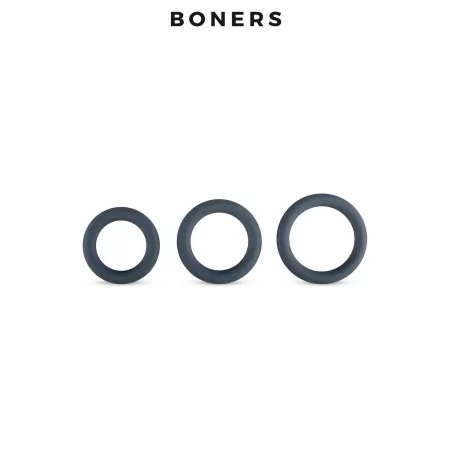 Kit de 3 Cockrings 3 Diamètres - Boners - Boners (19,82 €) | Poppers Express