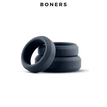 Kit of 3 Large Cockrings - Ergonomic & Resistant Large - Boners (€19.74) | Poppers Express