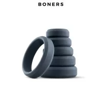 Set de 6 Cockrings Larges en Silicone Haute Qualité - Boners (24,69 €) | Poppers Express