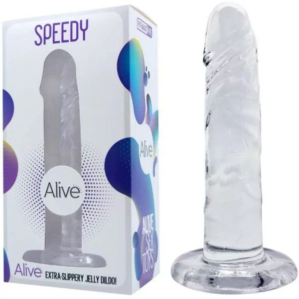 Transparante Jelly Dildo 19cm - Speedy - Alive (€ 14,78) | Poppers Express