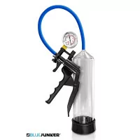 Graduated Penis Pump with Pressure Gauge & Pistol Grip - Blue Junker (€49.90) | Poppers Express