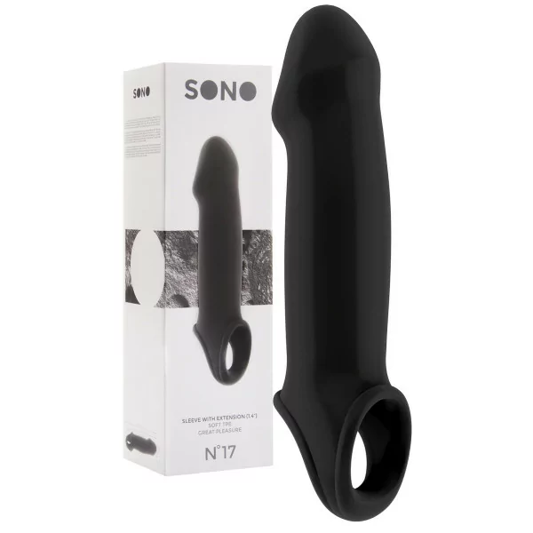 SONO 17 — Zwarte penisverlenghuls (+ 3,5 cm) - SONO (€ 39,37) | Poppers Express