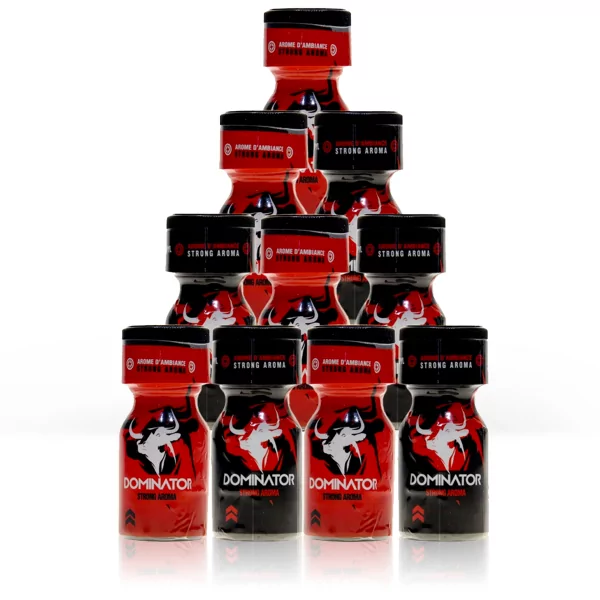 Dominator Black & Red Pack: 10 poppers - Jolt (99,00 €) | Poppers Express