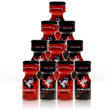 Pack Dominator Black & Red: 10 poppers - Jolt (99,00 €) | Poppers Express