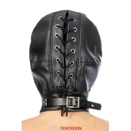 Gesloten Verstelbare BDSM Masker van Leer - Fetish Tentation (€ 21,90) | Poppers Express